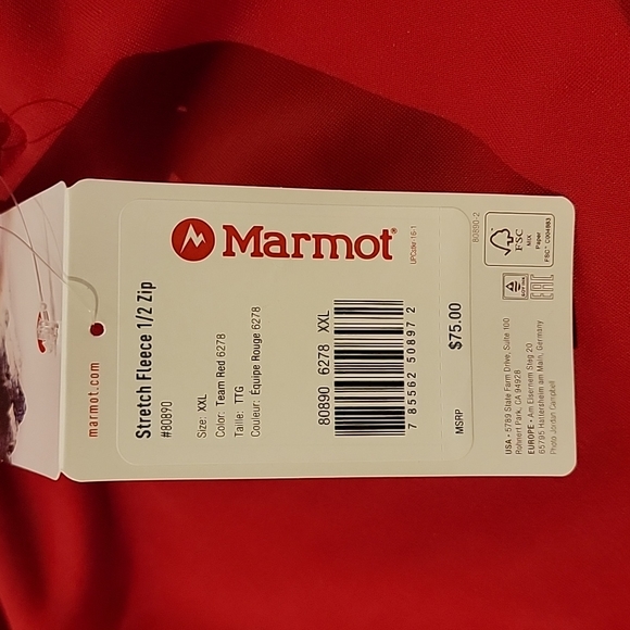 NEW - Marmot 1/2 zip Stretch Fleece - Picture 6 of 6
